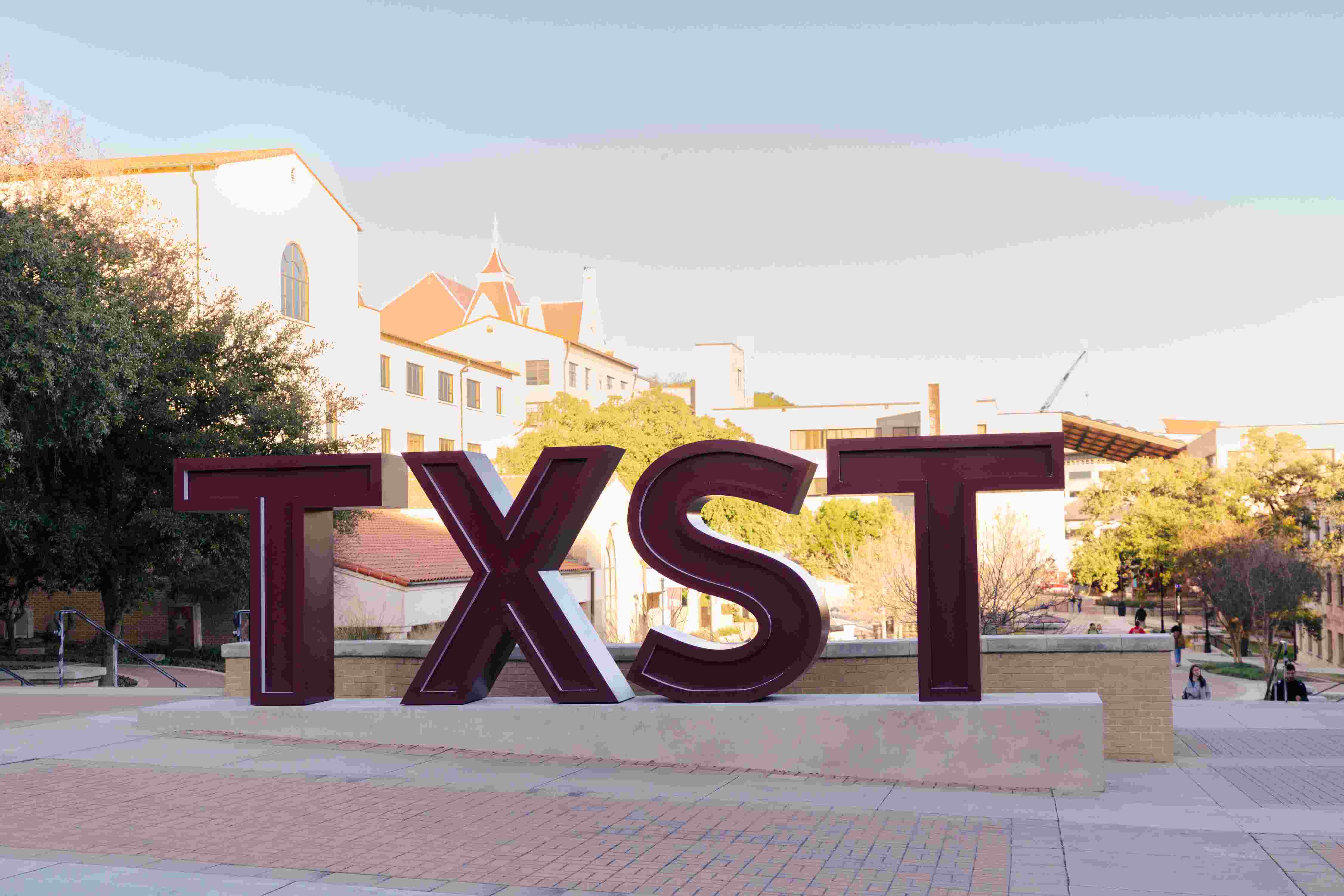TXST sign on campus