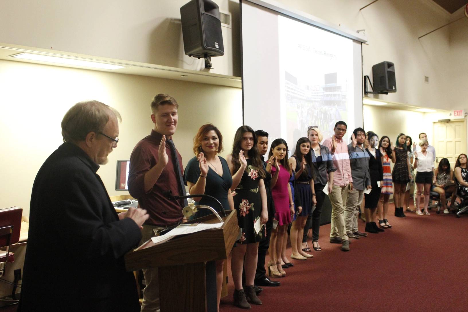 Students at awards ceremony