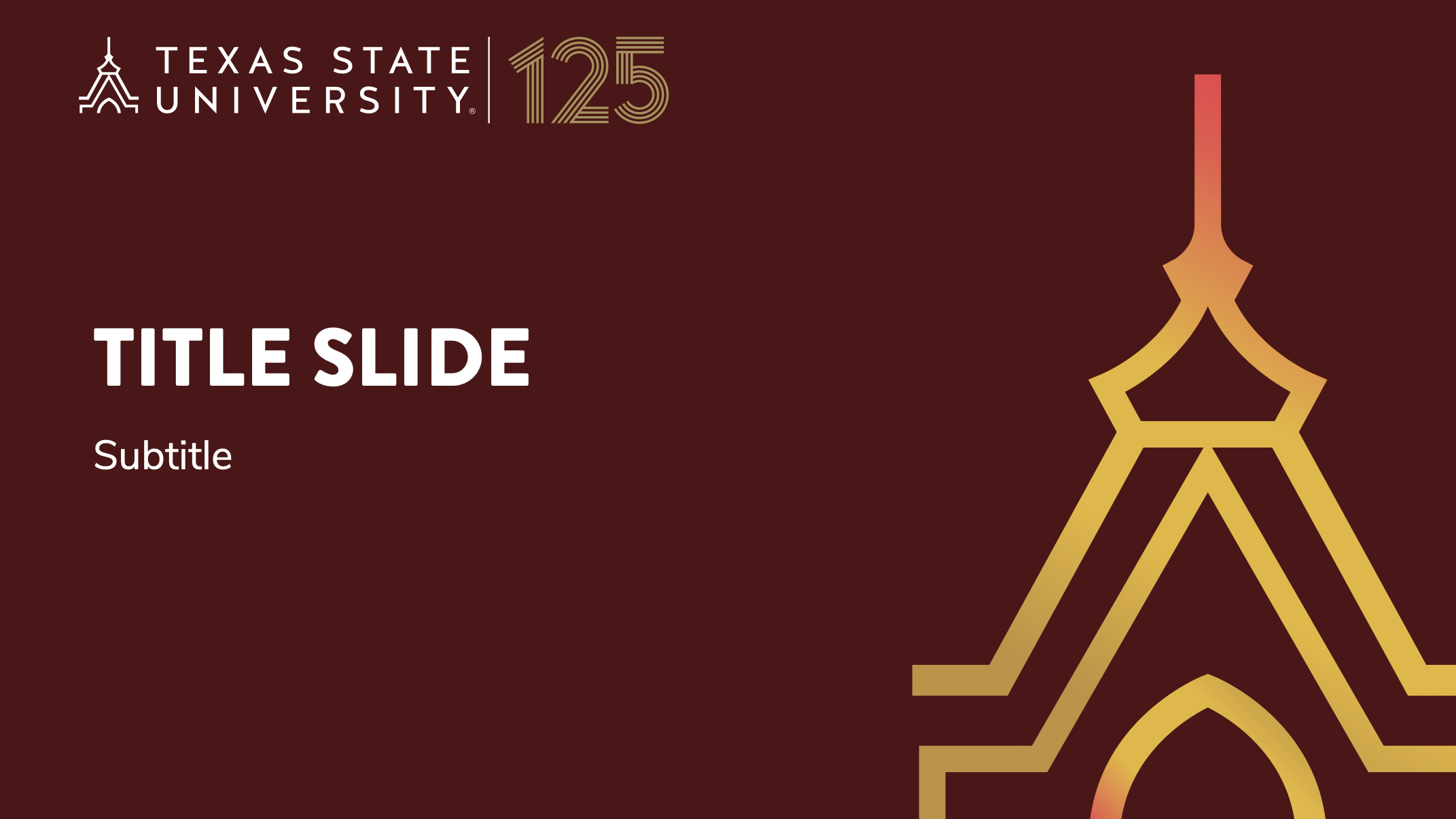 thumbnail for txst 125 widescreen powerpoint template