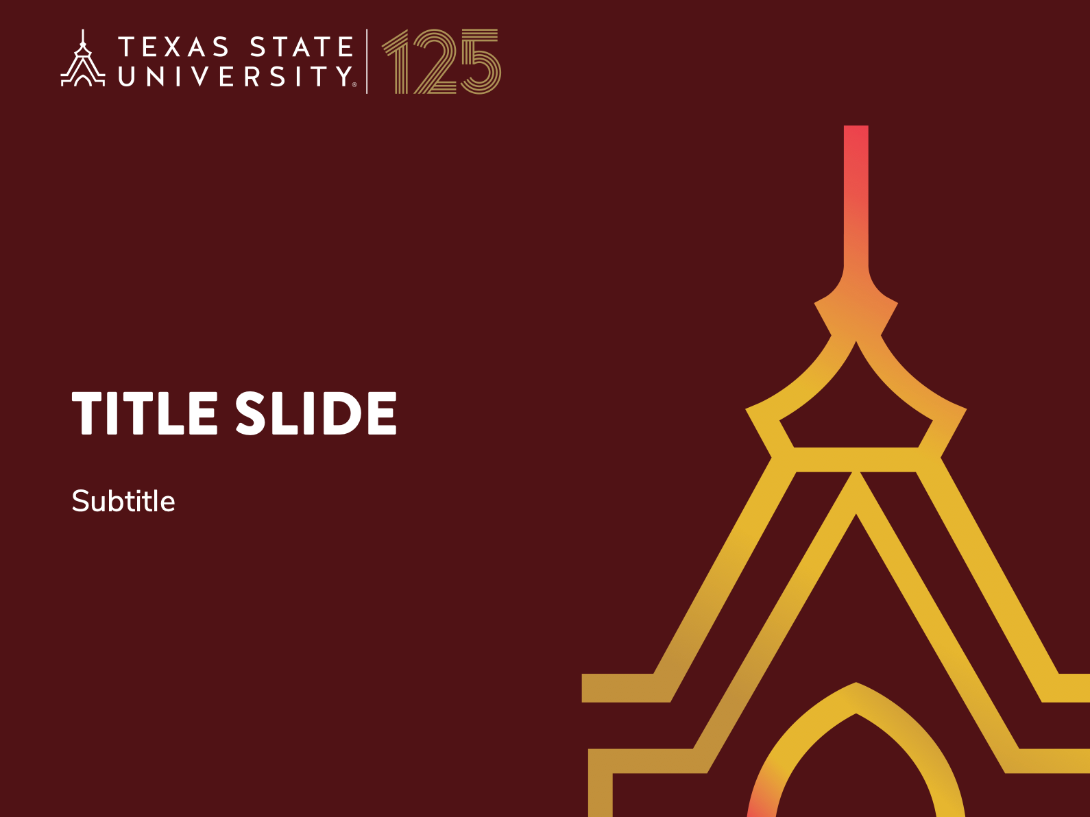 thumbnail for txst 125 standard powerpoint template