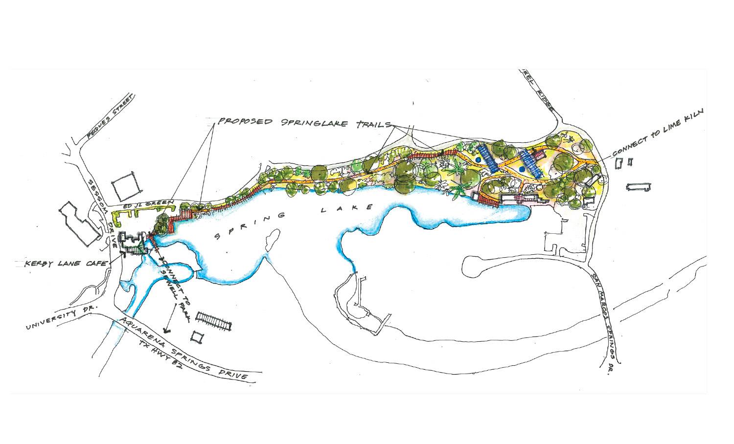 renderings of potential trail route