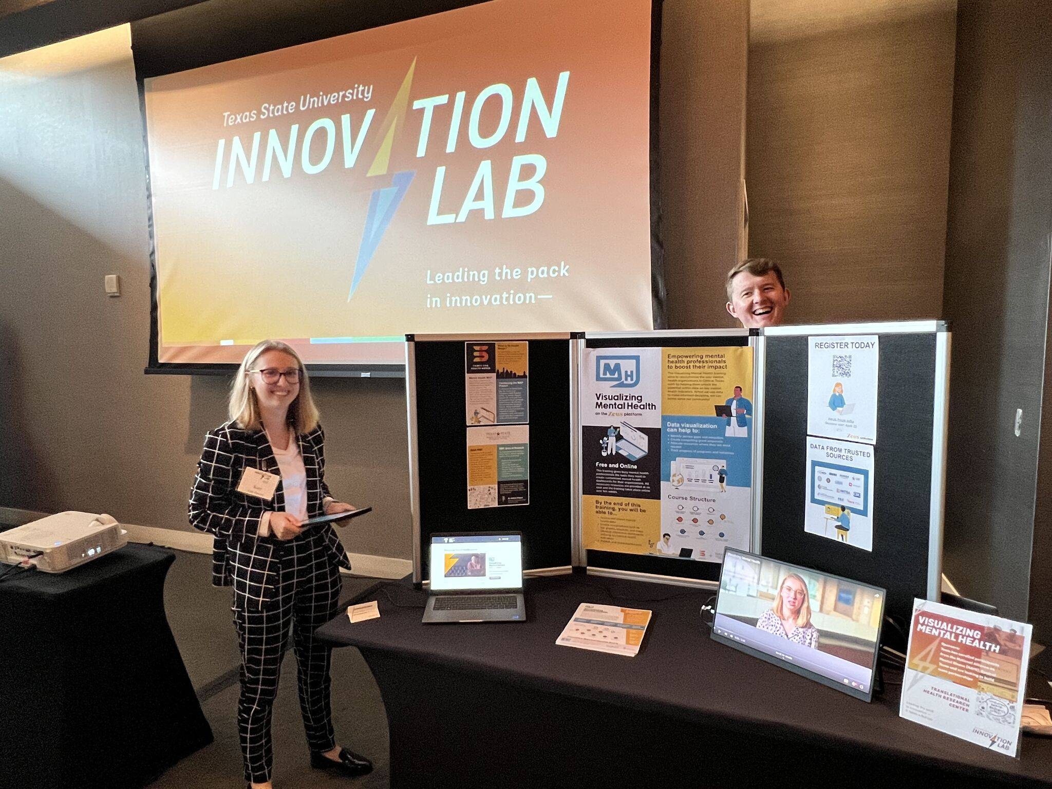 THRC staff at the 2024 Innovation lab presenting our Visual Mental Health training.