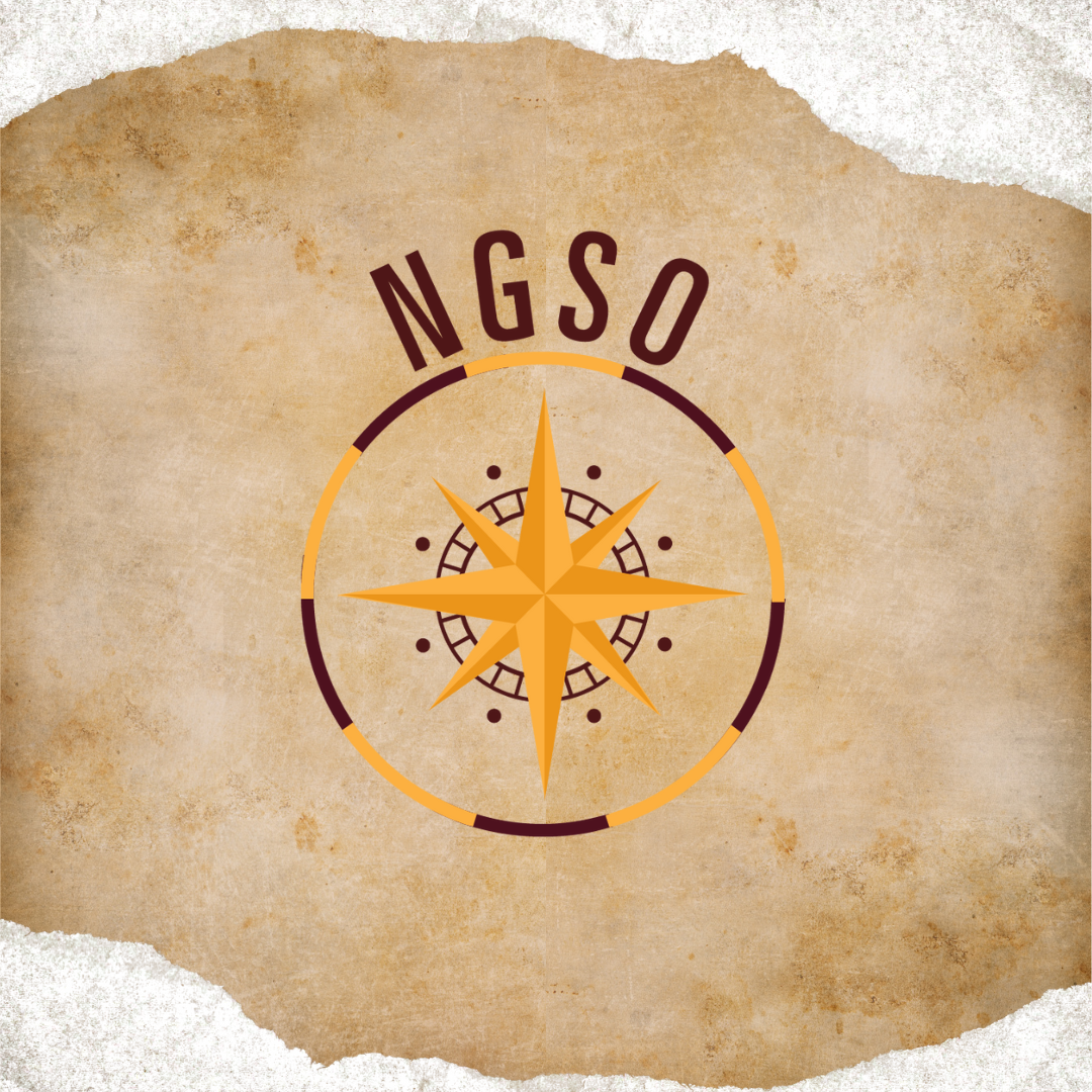 NGSO Logo with a parchment paper background