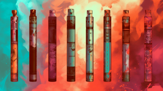 Graphic image of vape pens