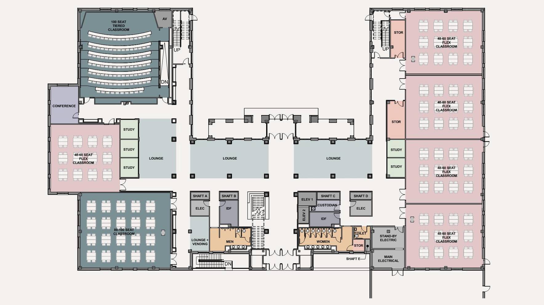 Esperanza Hall level 1 floor plan
