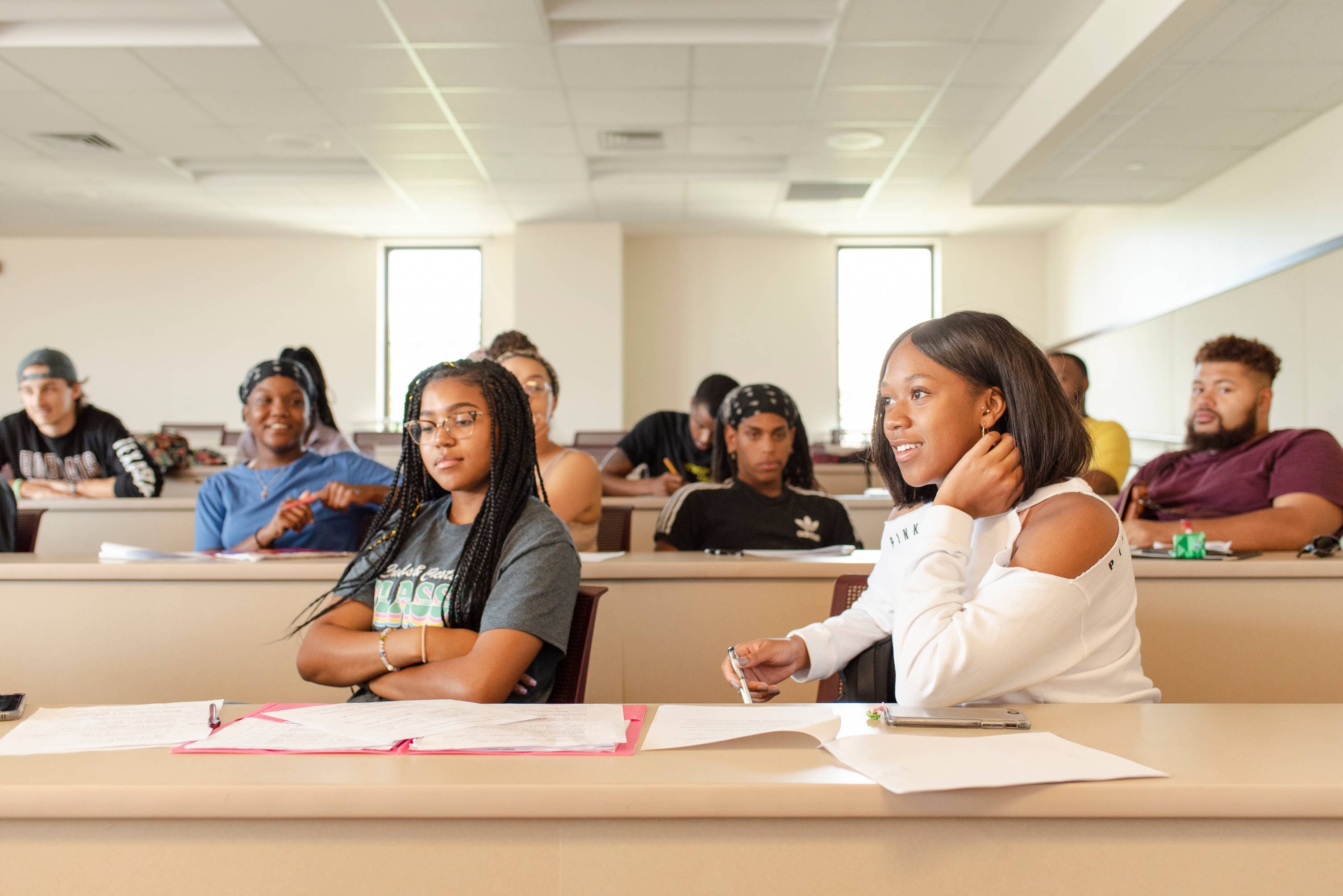 students in class