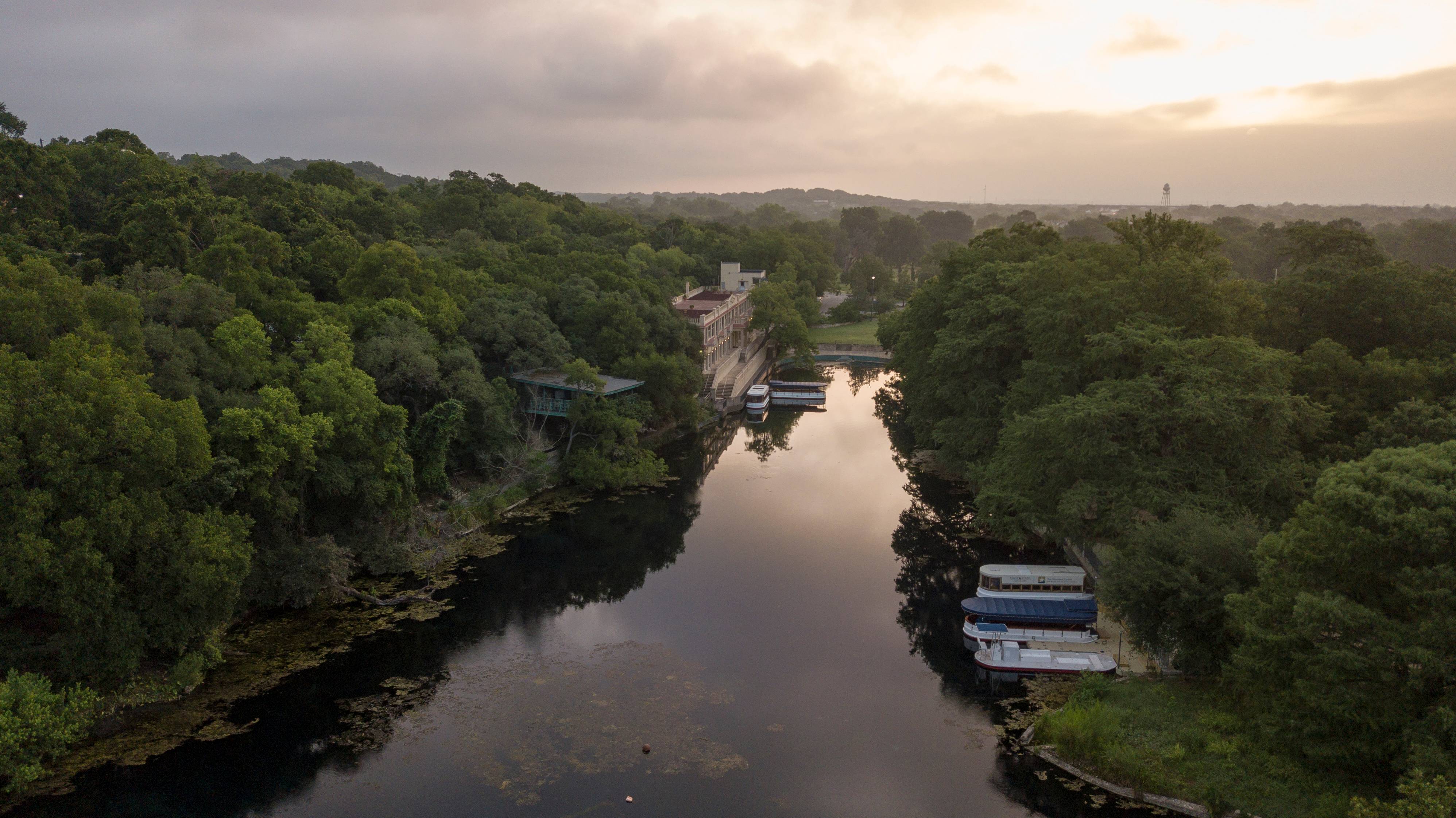 The Meadows Center at sunrise.