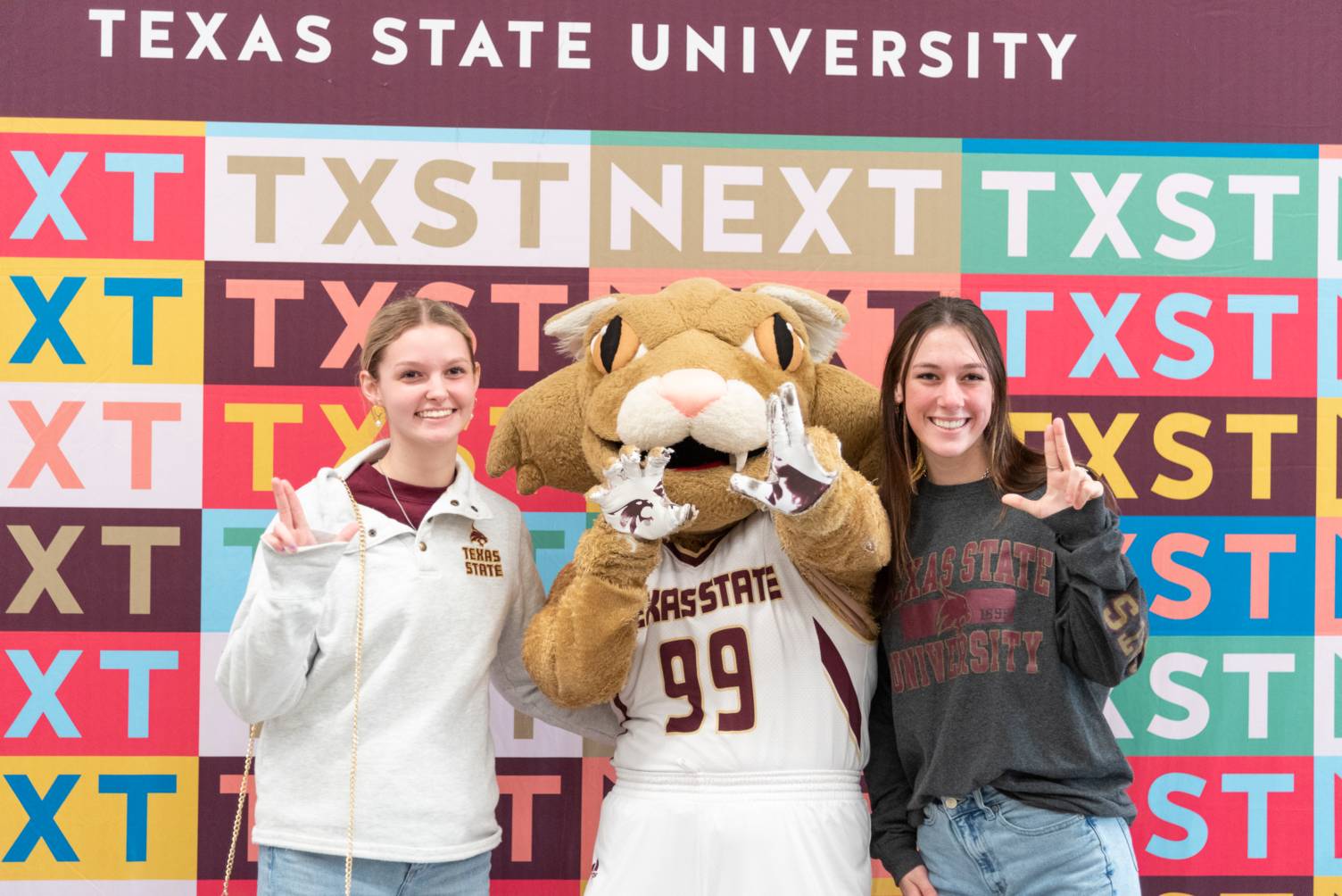 Students at Bobcat Day