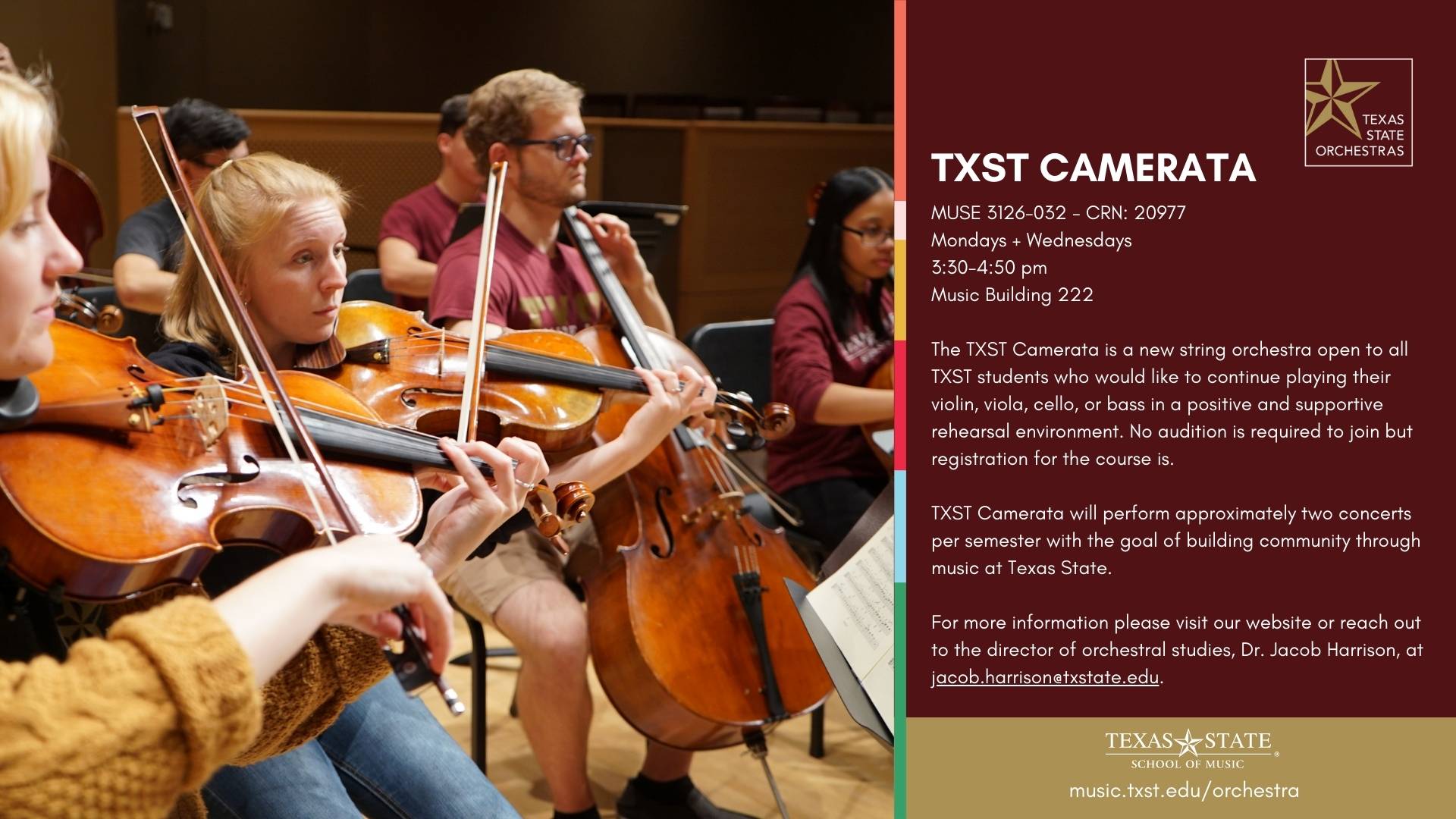 TXST Camerata Information Card