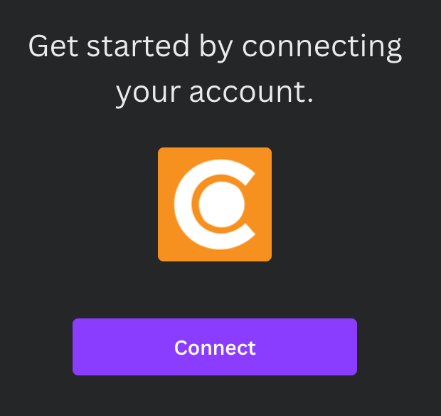 screenshot of a canto connect prompt