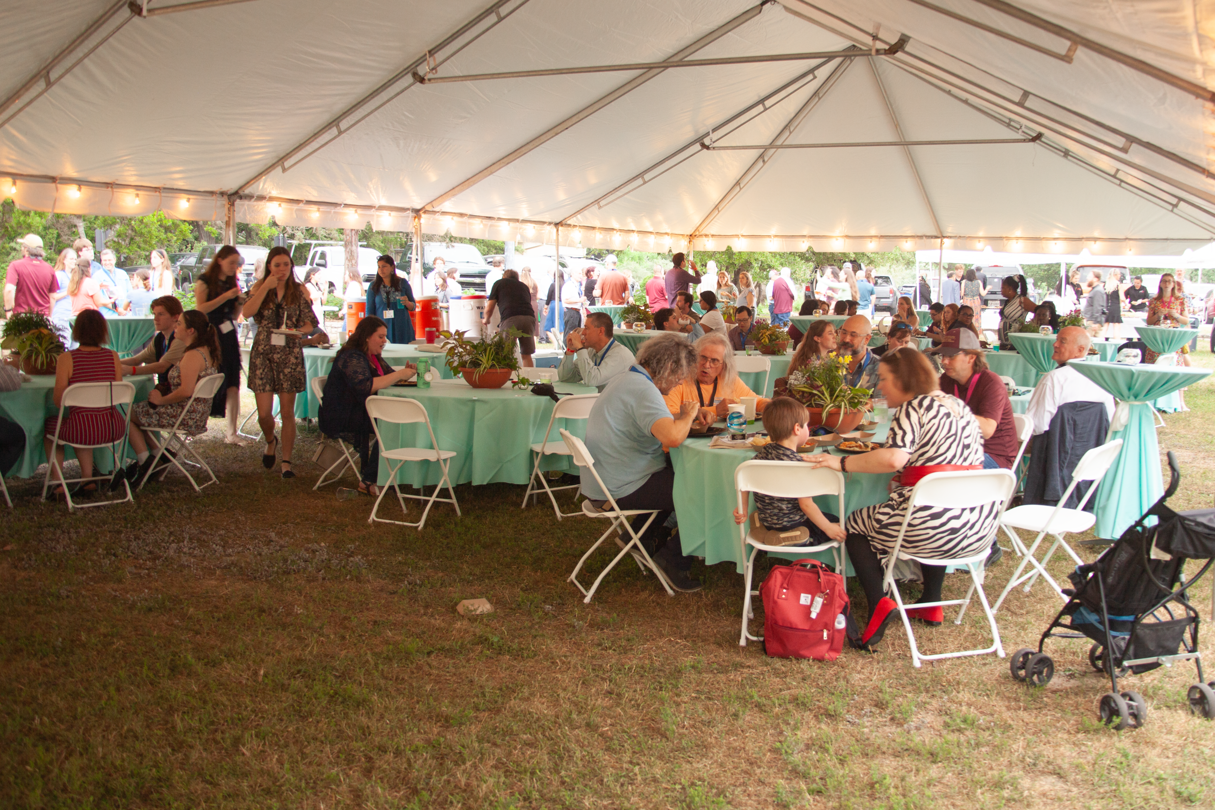 dining under tent