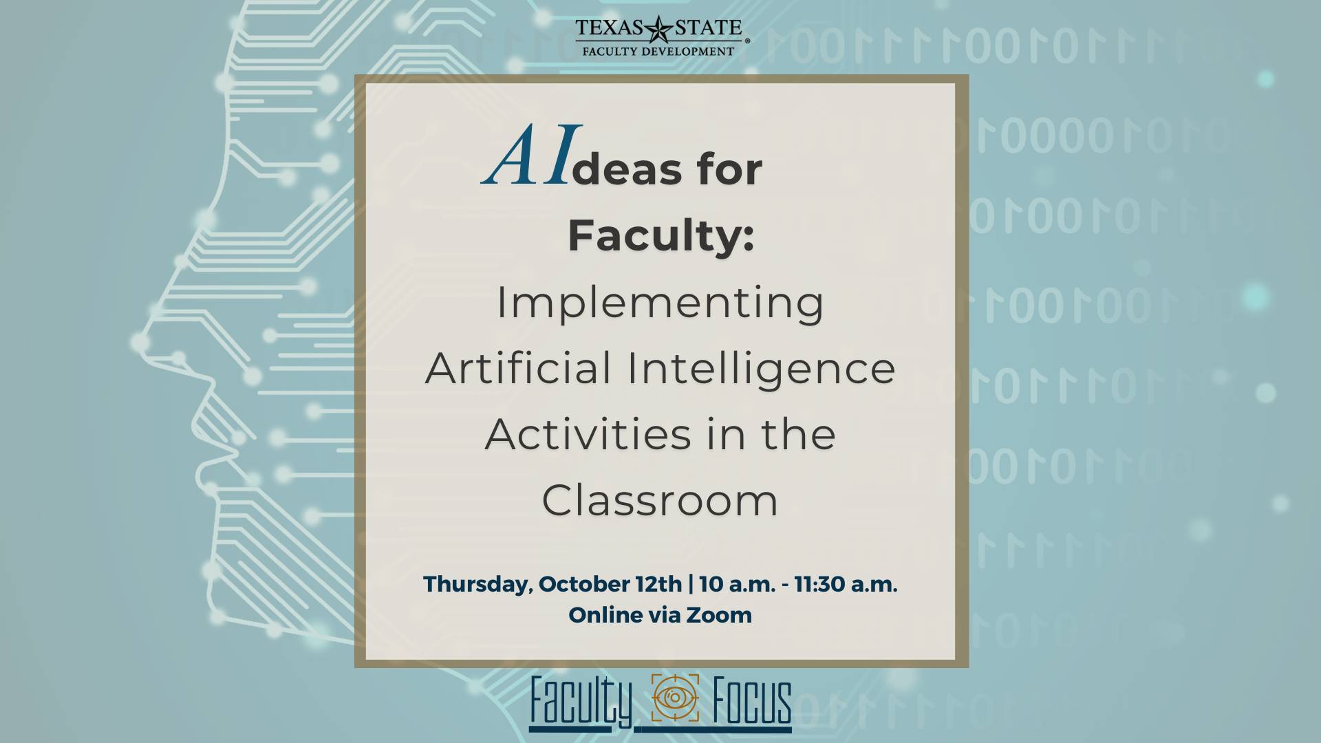 AI Ideas for Faculty: Implementing Artificial Intelligence Activities in the Classroom