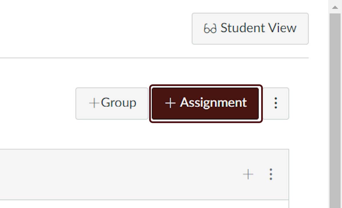 select the "+Assignment" button on the menu option