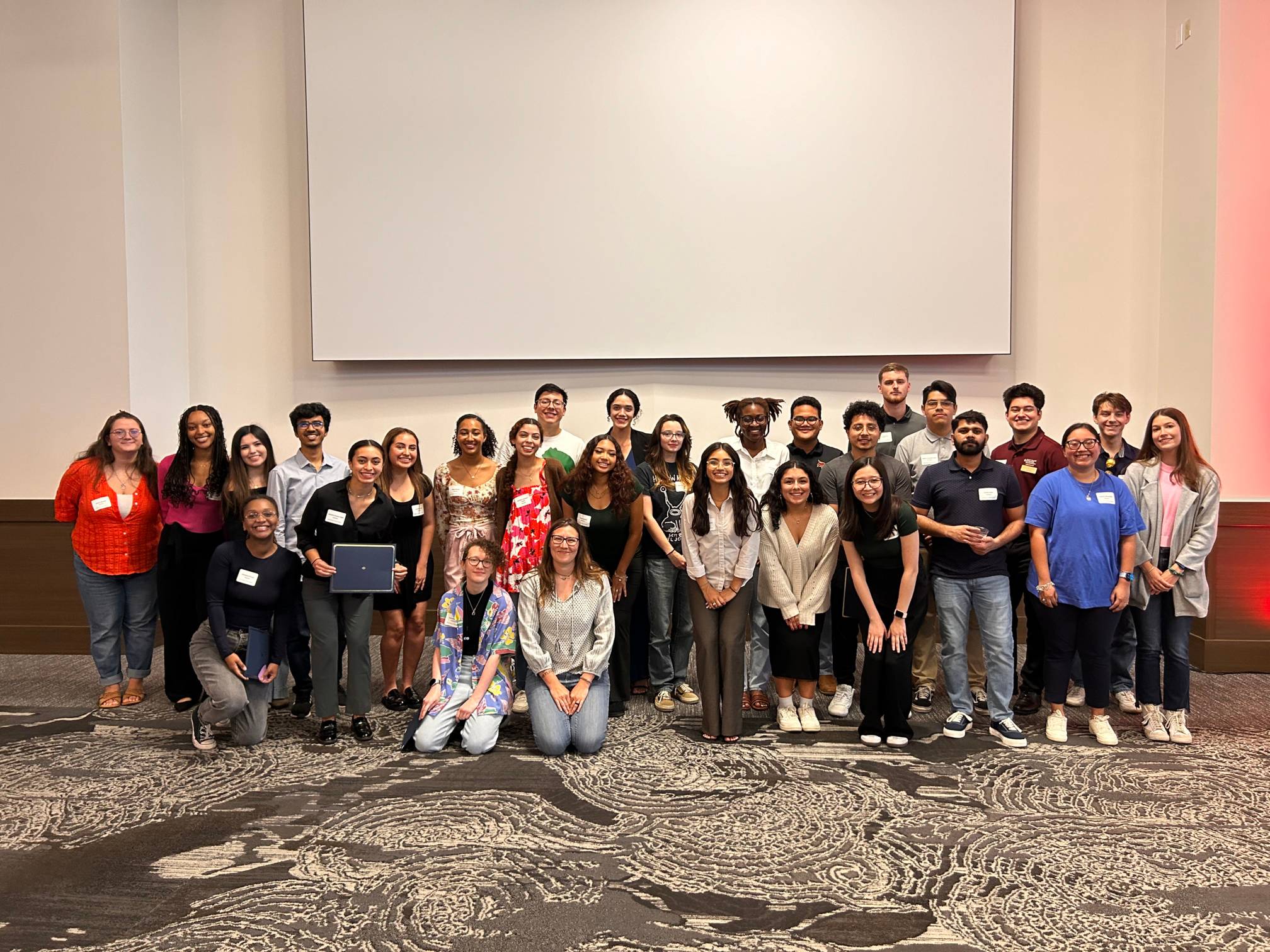 group pic of students from the awards