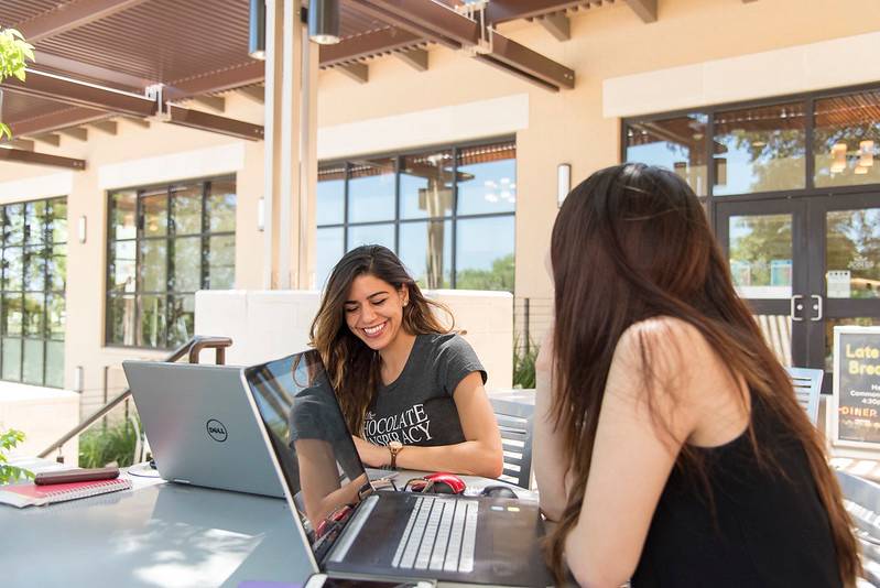 students studying