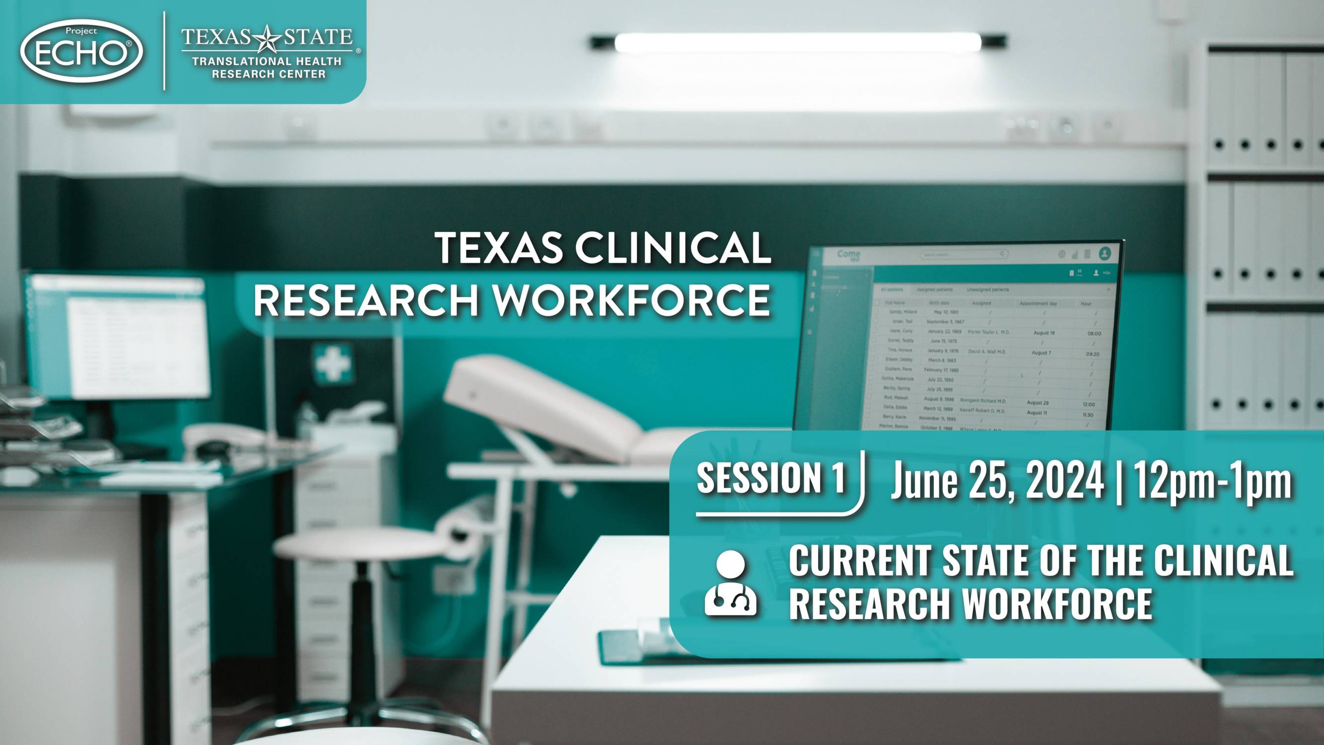 The first session of the Texas Clinician Research Workforce going over the current state of the clinical research workforce.