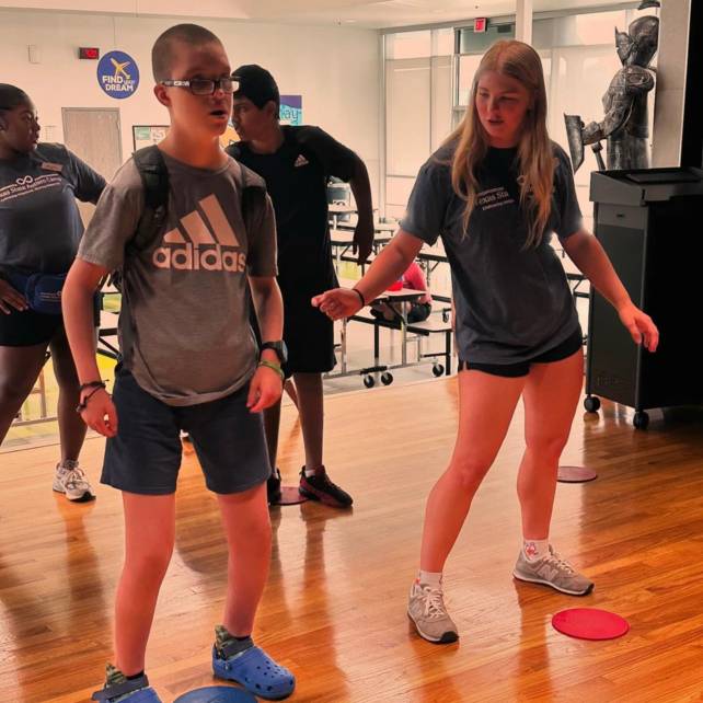 austism camp kids dancing to music