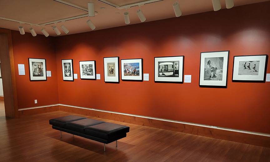 Photos on gallery wall