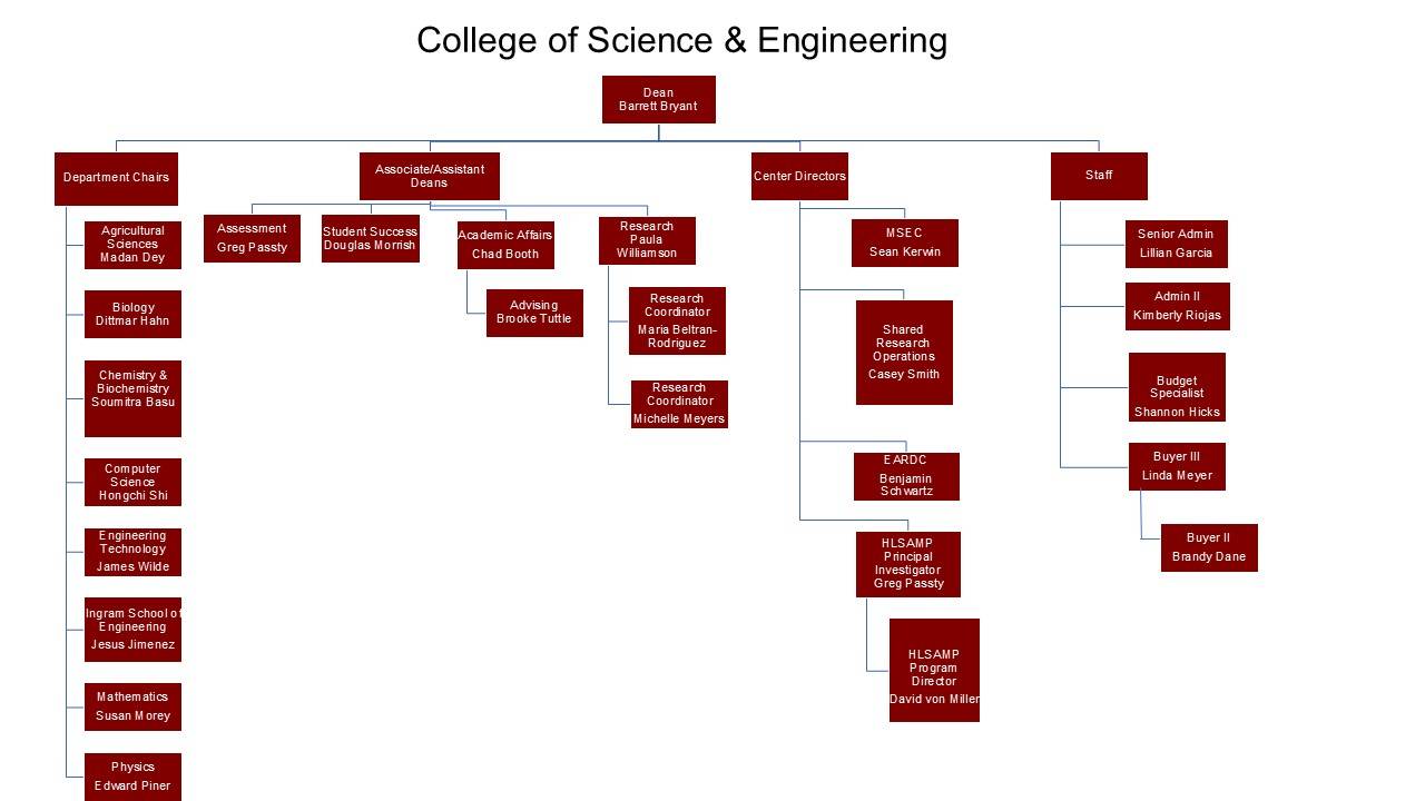 CoSE Organizational Chart