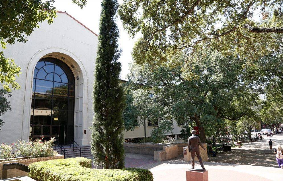 An outside view of Flowers Hall