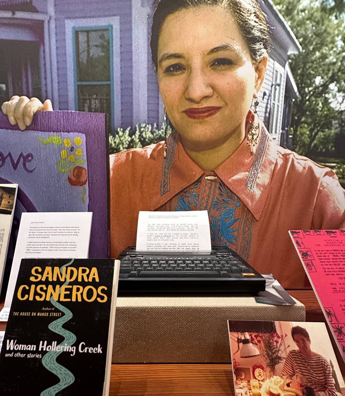 Sandra Cisneros & typewriter