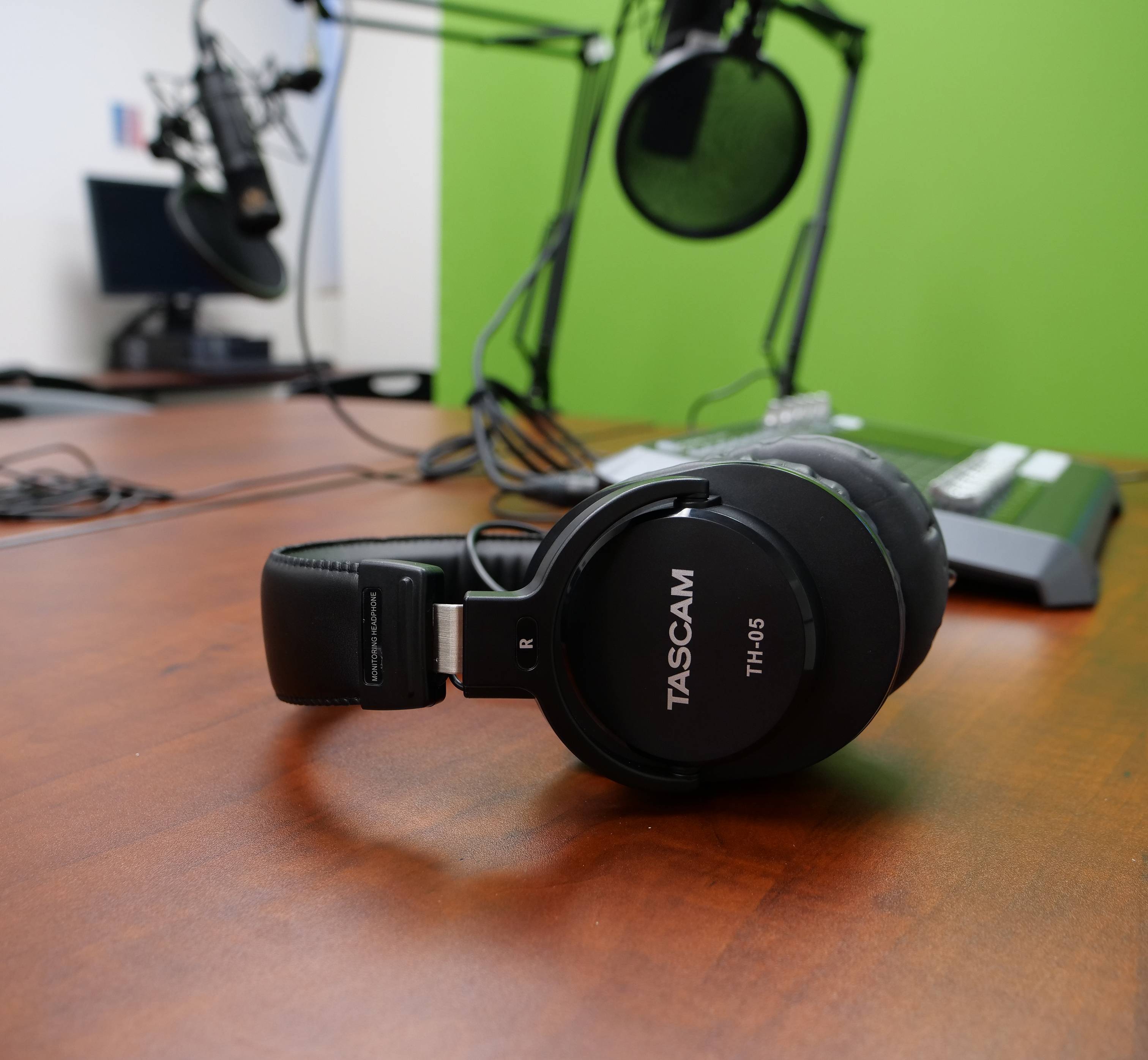 Podcasting equipment in the InnoAnth Lab