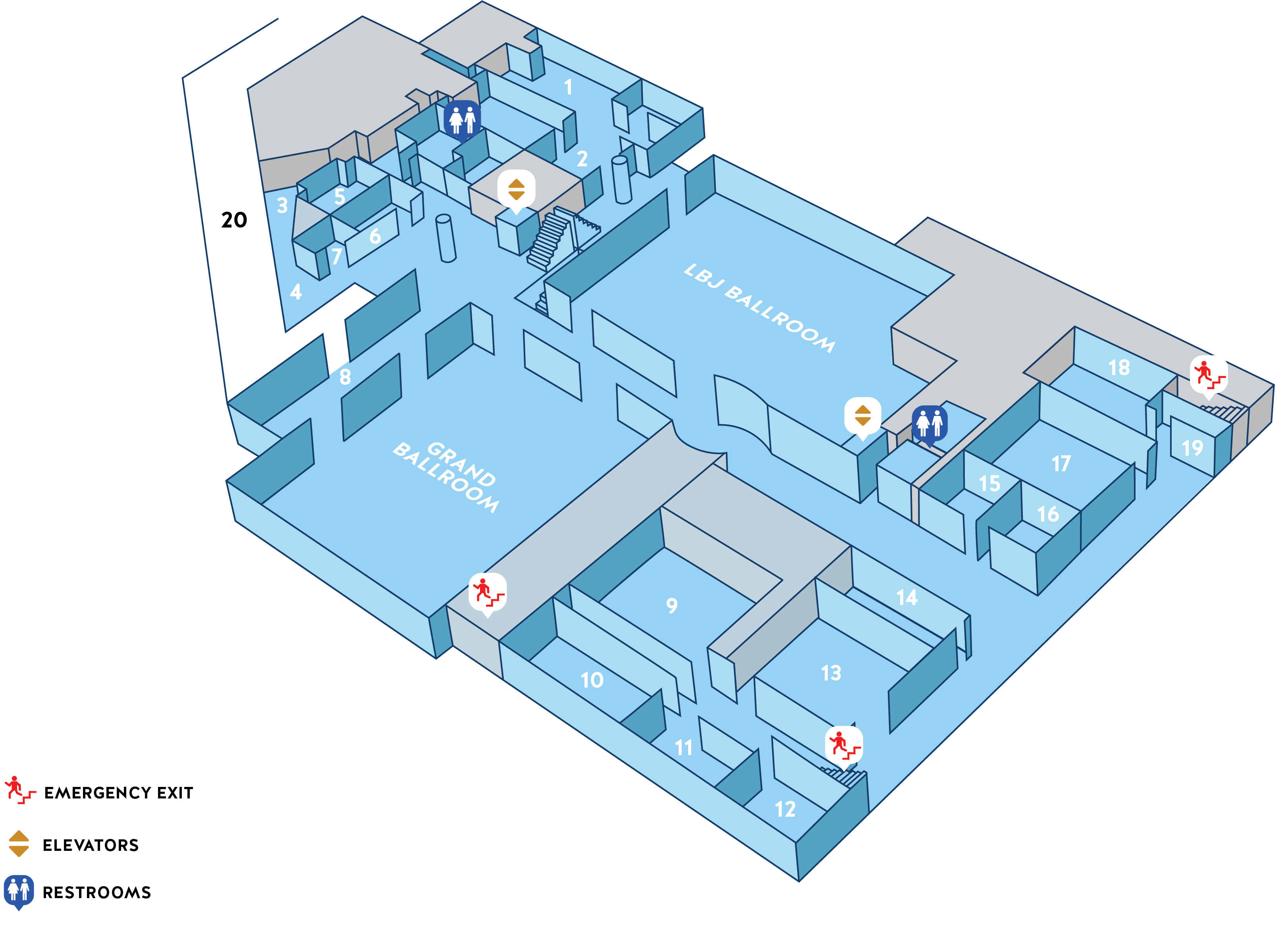 LBJSC 3rd Floor Map