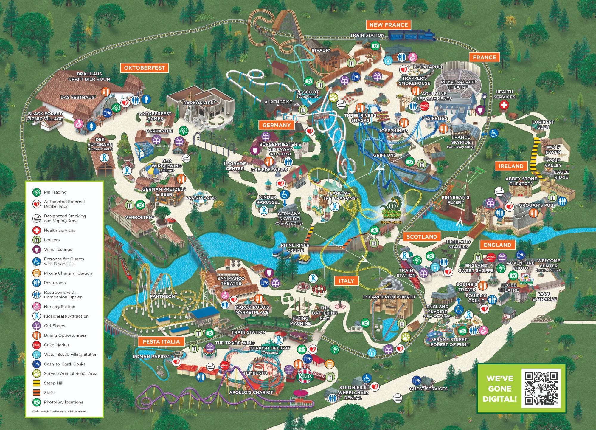 Busch Gardens map