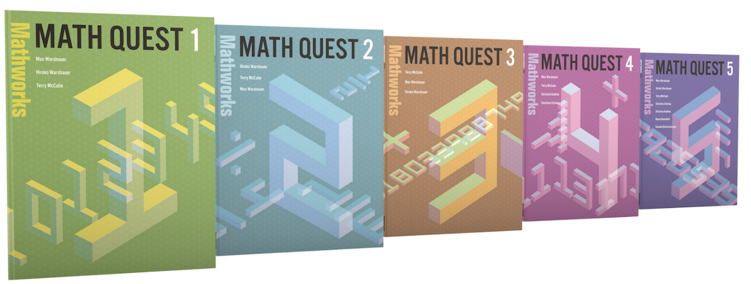 Math Quest Curriculum (picture of 5 books, level 1 - 5)