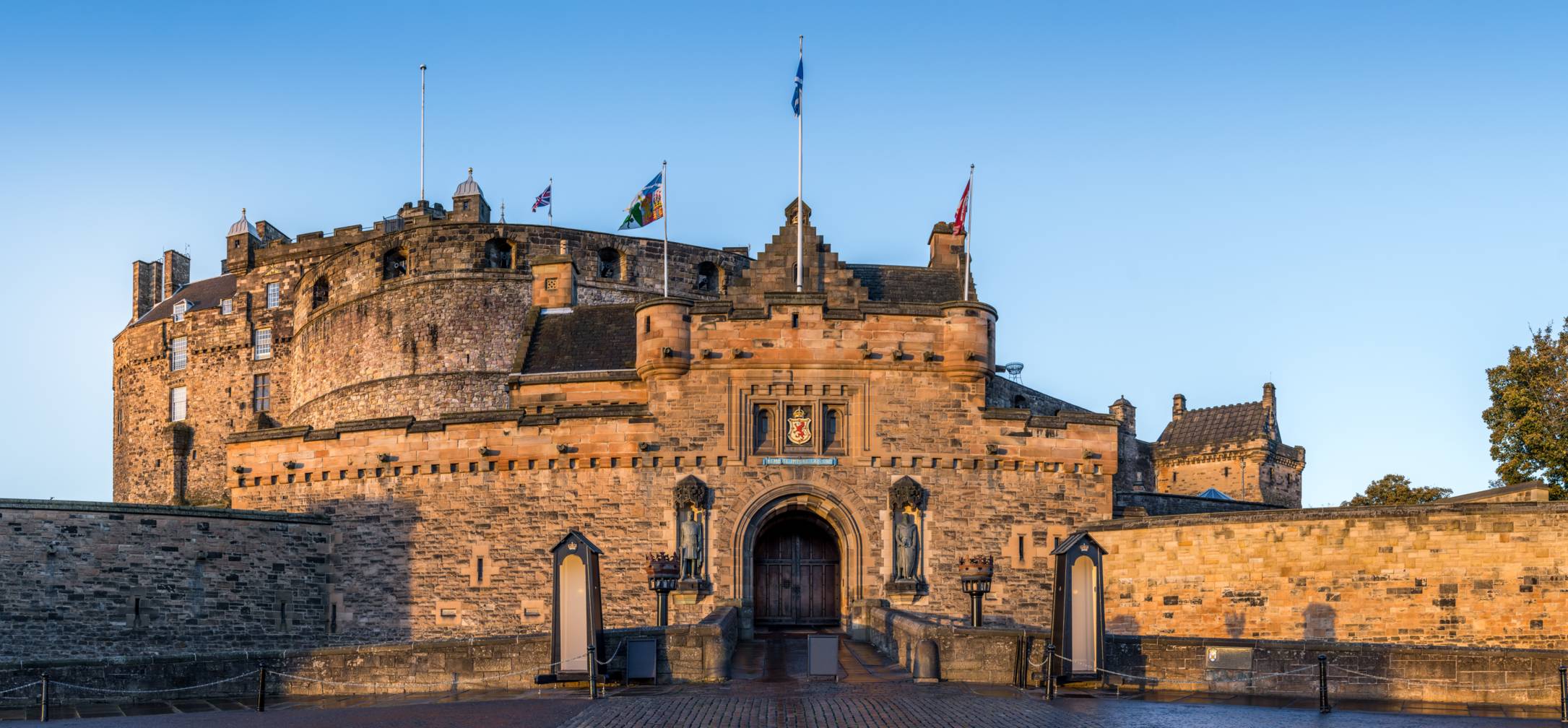 Edinburgh castle front gates.