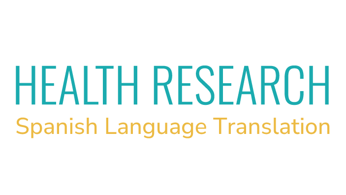 Health Research Spanish Language Translation logo.