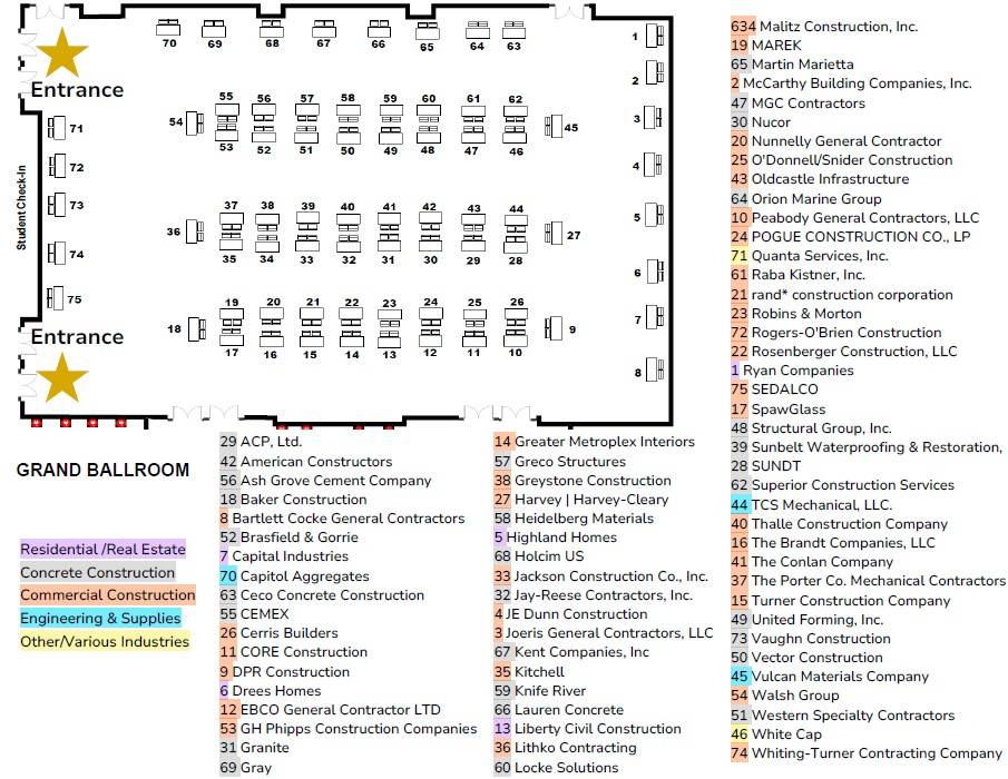 Map of Grand Ballroom Fair