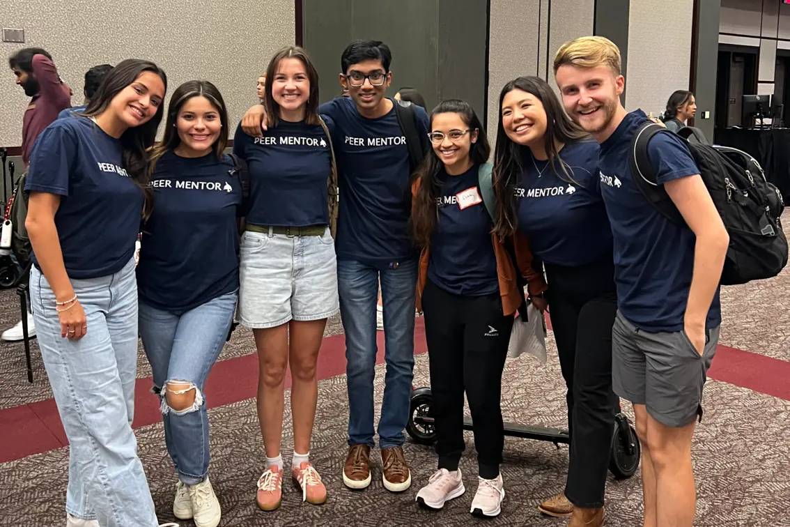 A group of peer mentors at the annual Student Academic Support Programs conference.