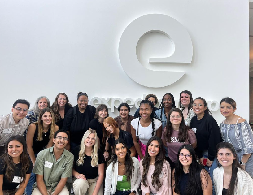 TXST students at Expedia HQ