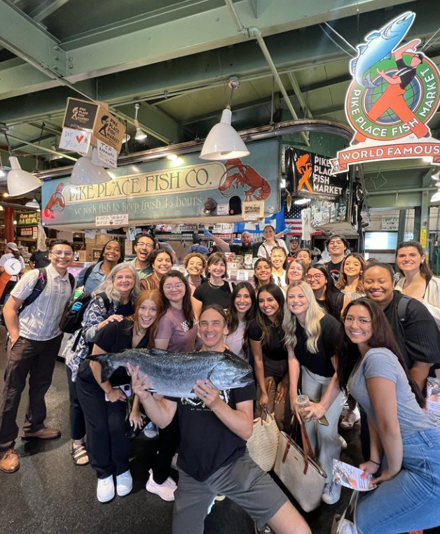 TXST students at Pikes Place Market