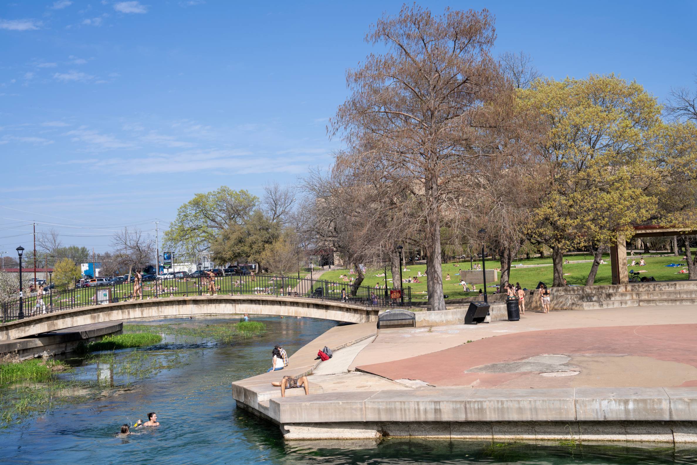 River in the San Marcos campus