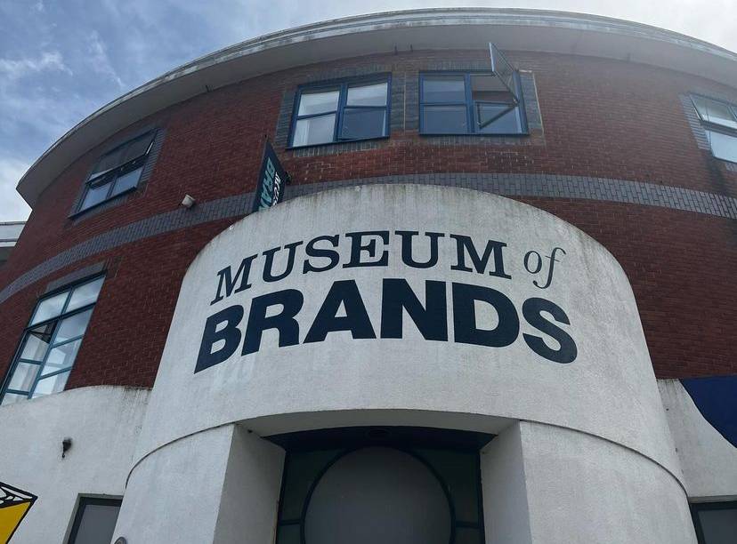 front of the museum of brands 