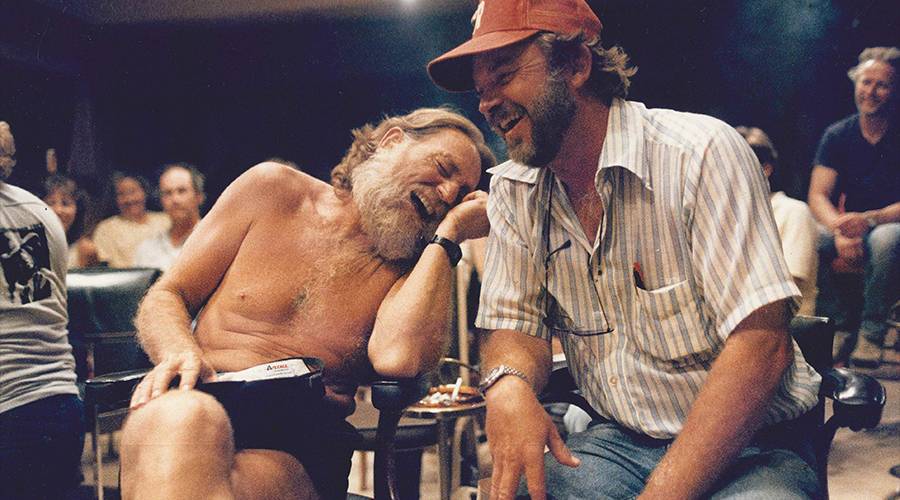 Photo of Willie Nelson and Bill Wittliff