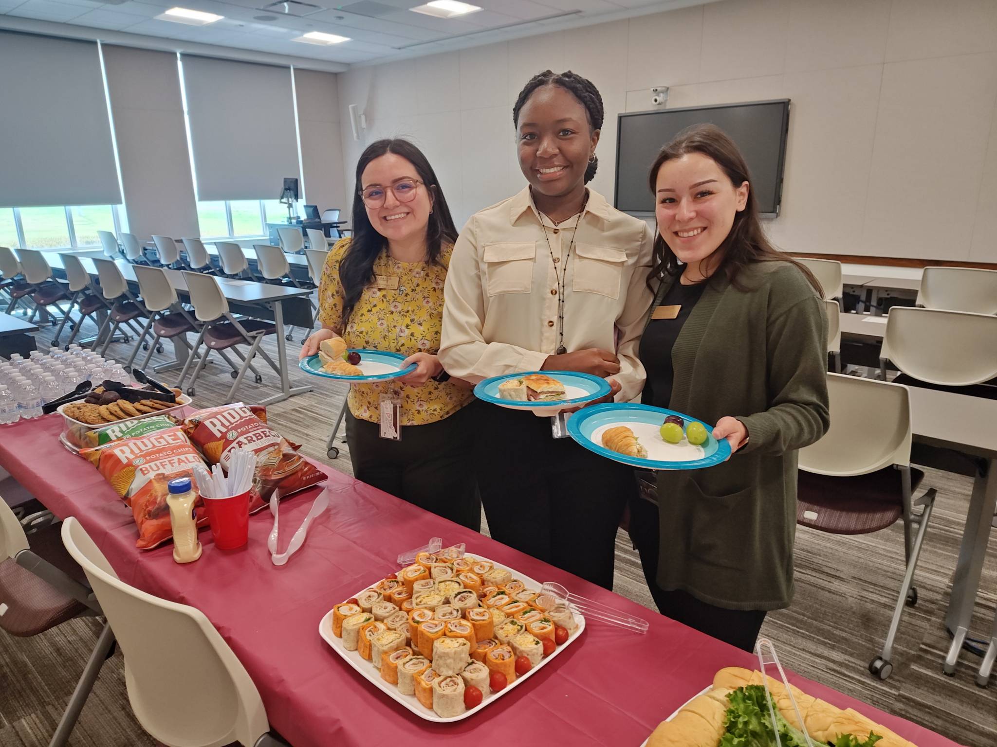 CDIS students enjoying some refreshments.