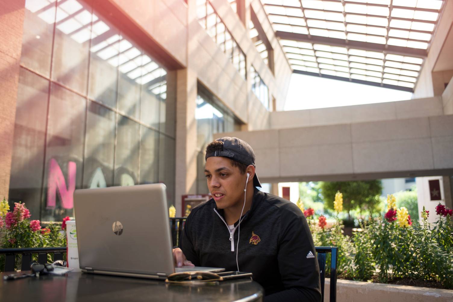 student on laptop