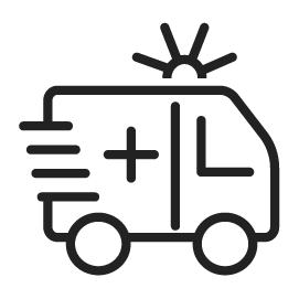 An ambulance icon, meant to represent emergency preparedness
