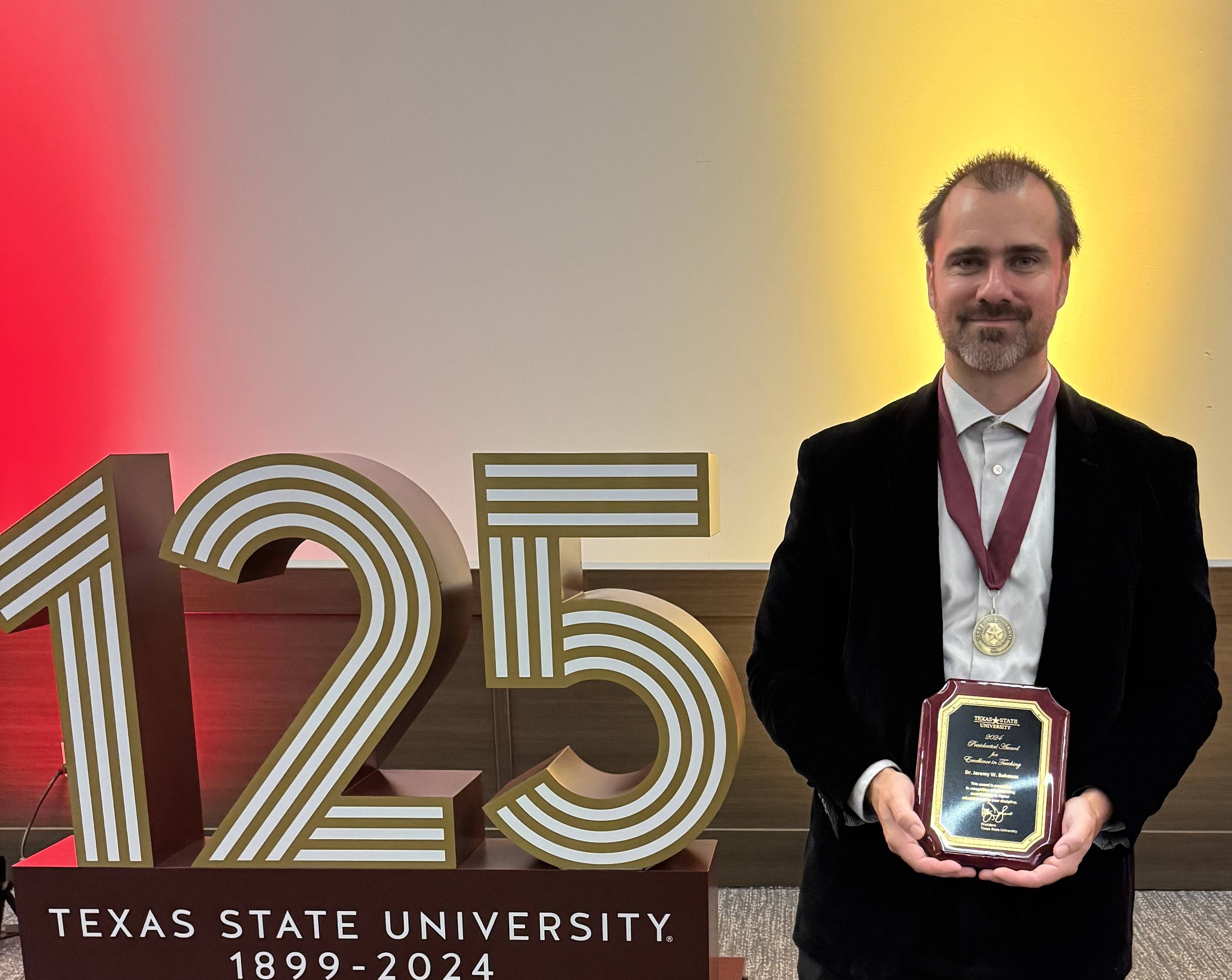 Dr. Bohonos won the Presidential Award for Excellence in Teaching