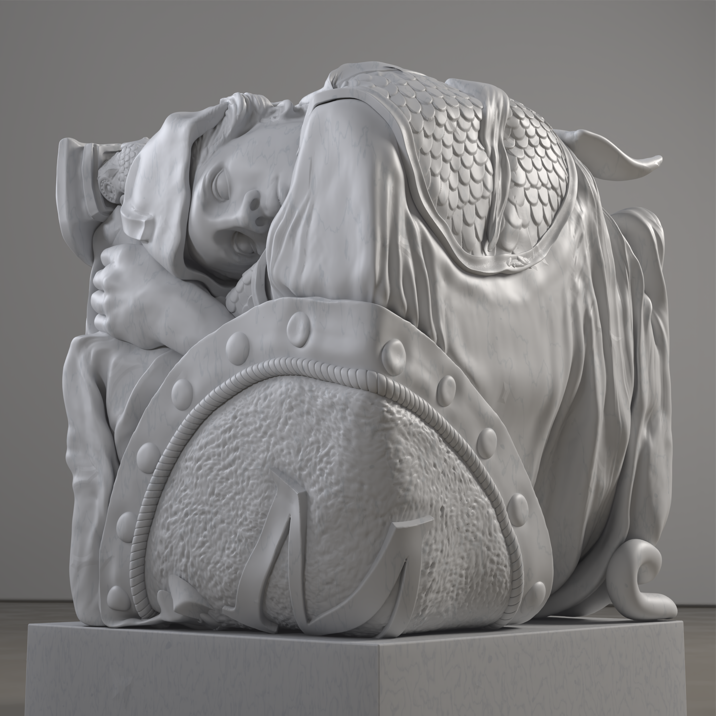 3d rendering of marble sculpture