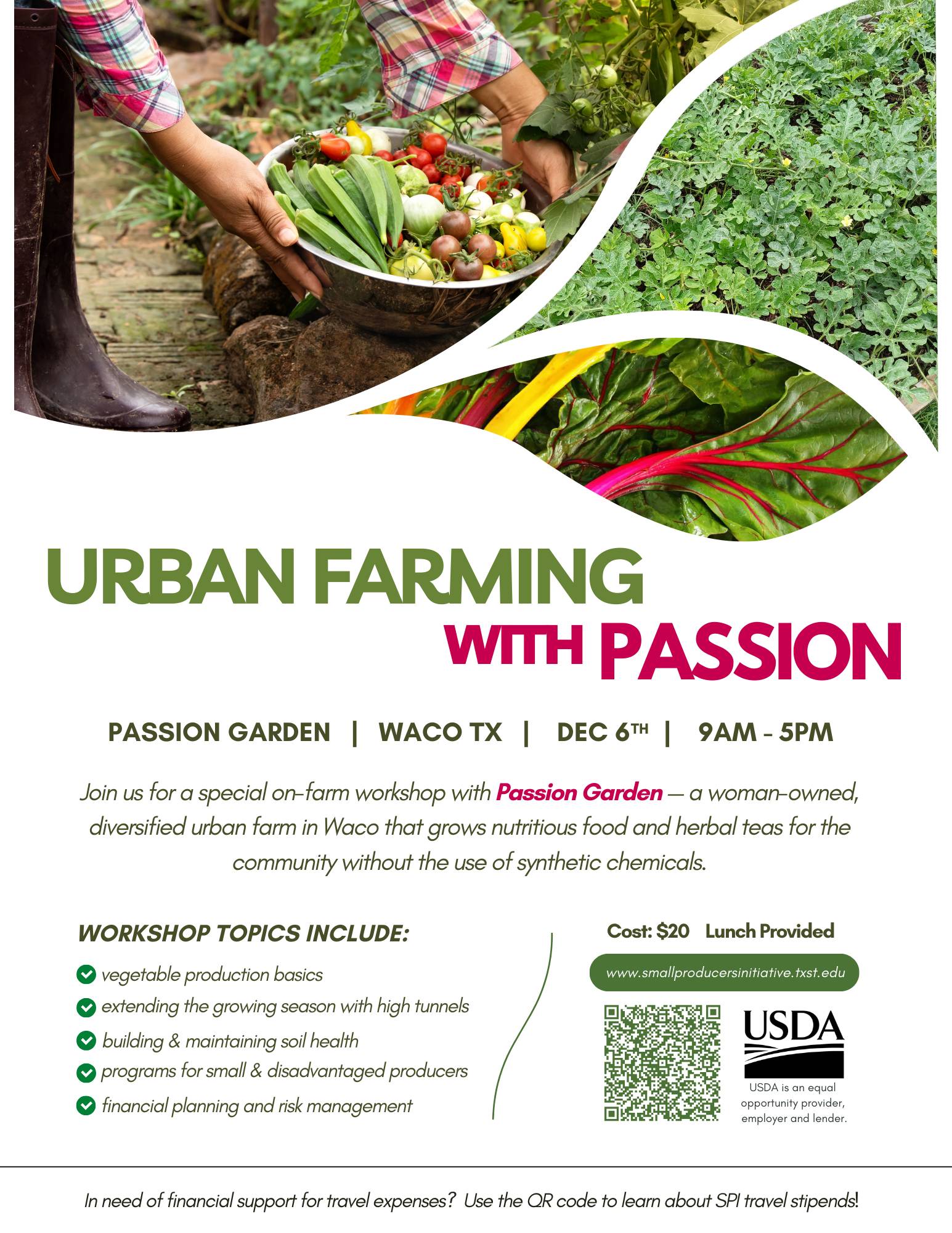 Event Flier for Urban Farming with Passion