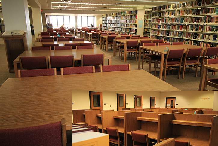 floor with seating area to study
