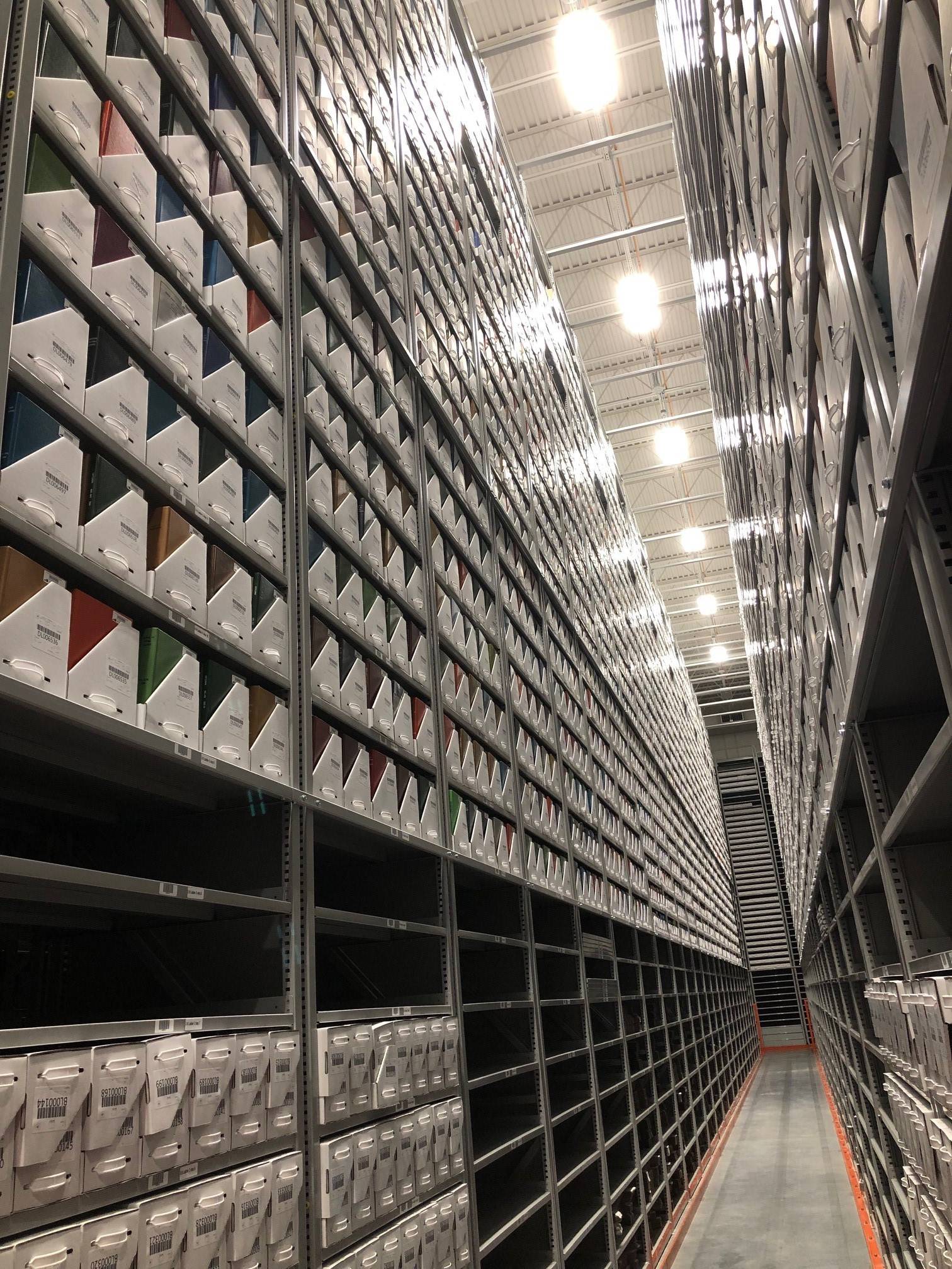 High pile with files stored