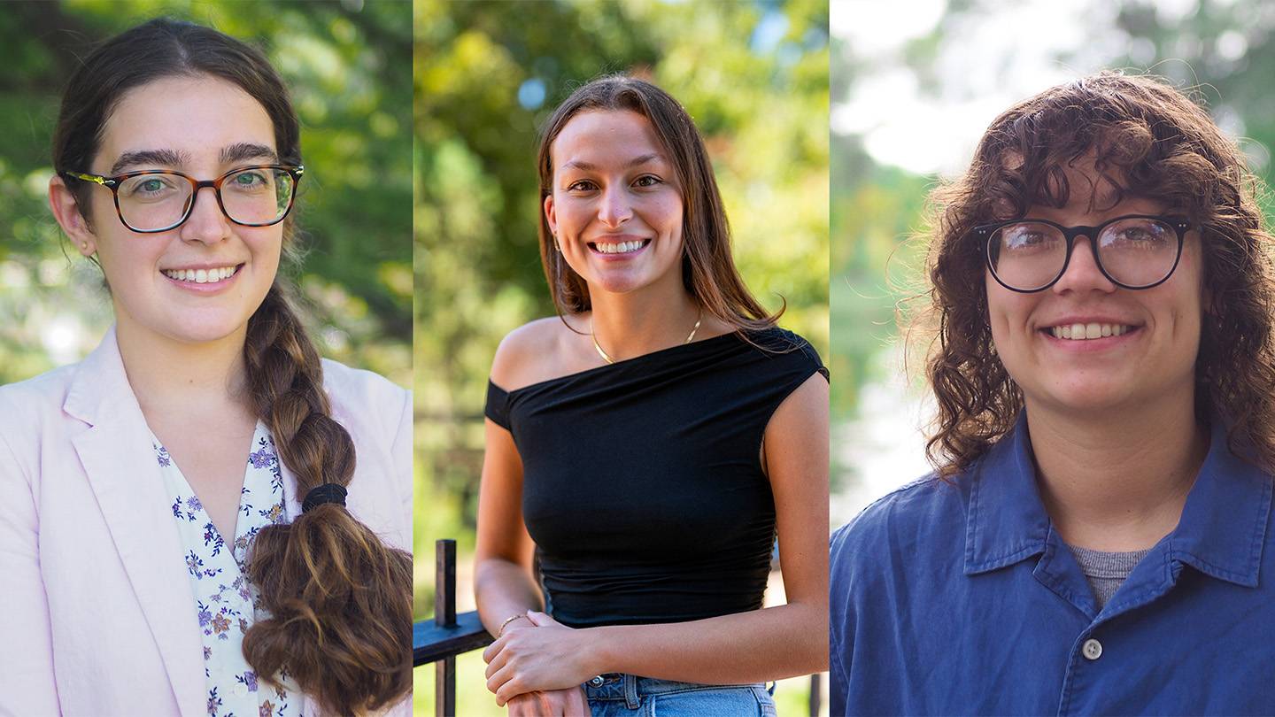 Headshots of Melodi Edizer, Isabella Changsut, and Greyson Fruge.