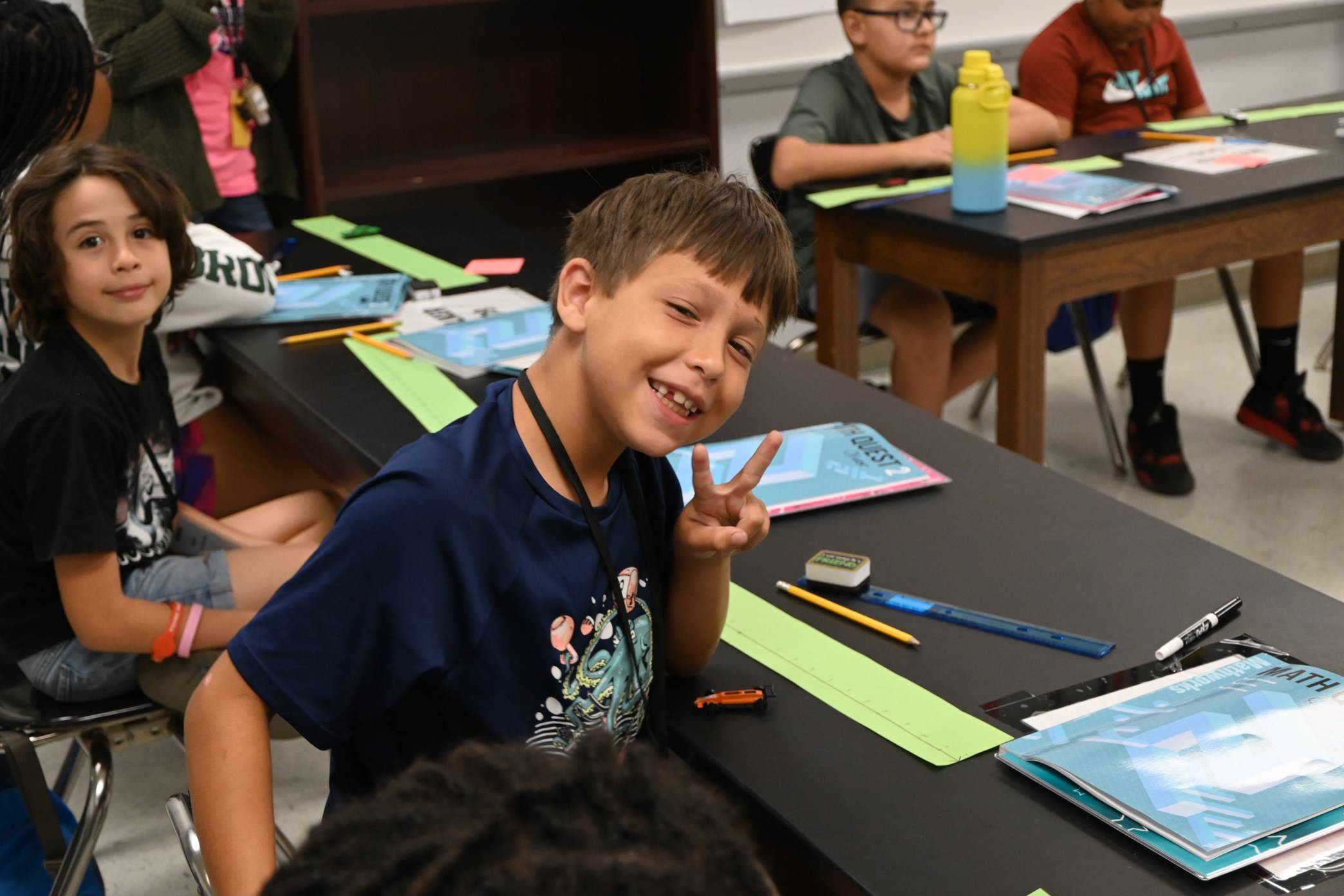 SMCH Student with Bubble Math Fun