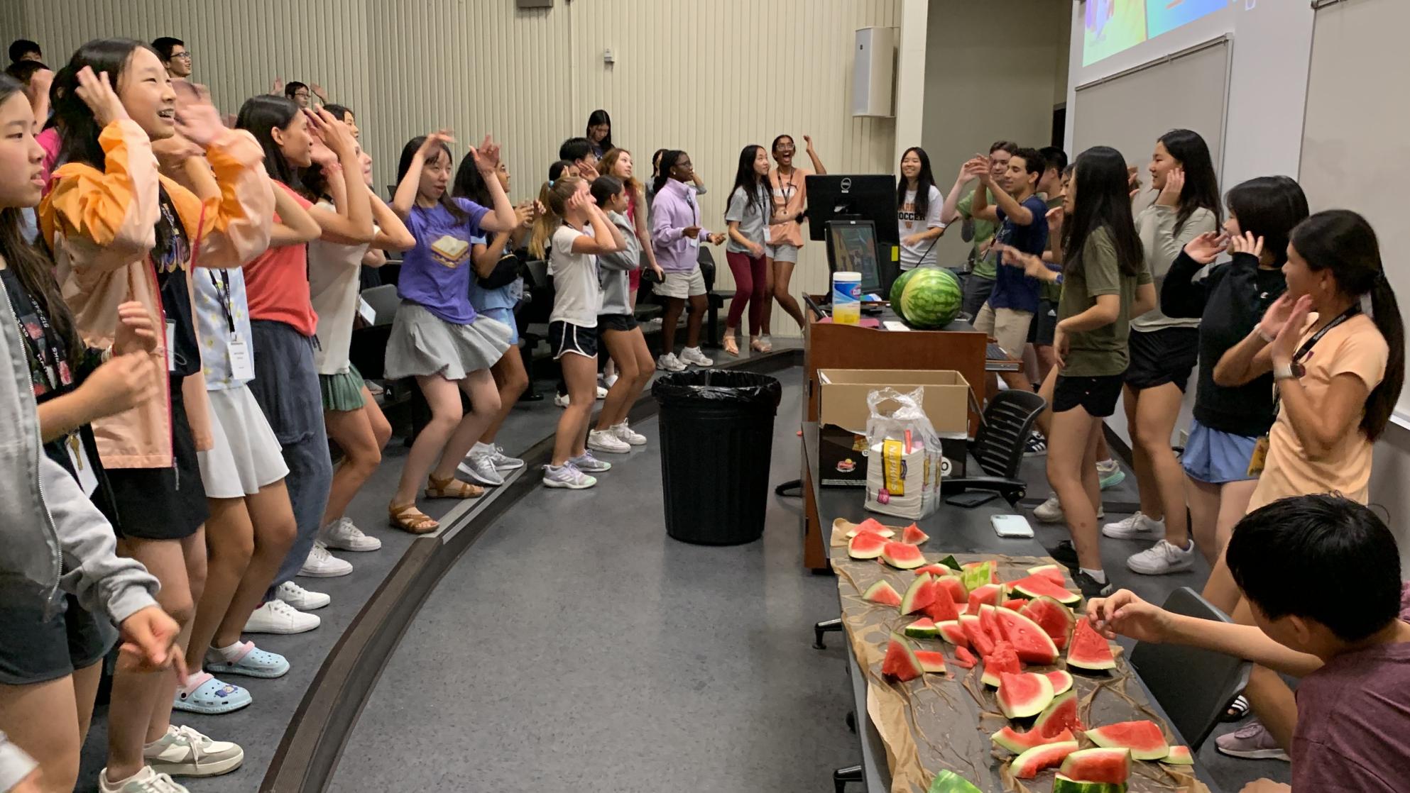 JSMCR Study groups break for dance time on Watermelon Wednesday