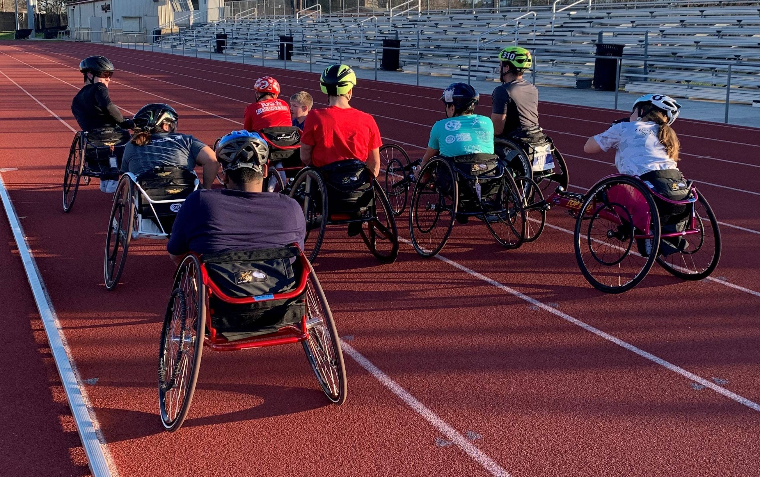 wheelchair race on track